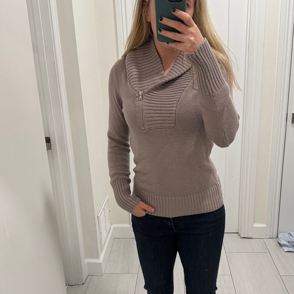 GAP Taupe Cowl Neck Sweater